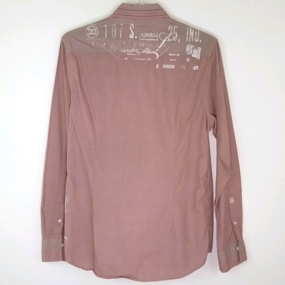 GUESS Red Striped Long-Sleeve w/Back Graphic, M - Picture 3 of 11